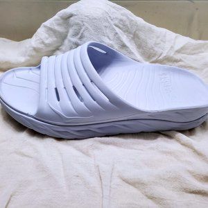 Hoka One One Mens 13 Ora Recovery Slide Light Blue Flip Flop Comfort Sandals